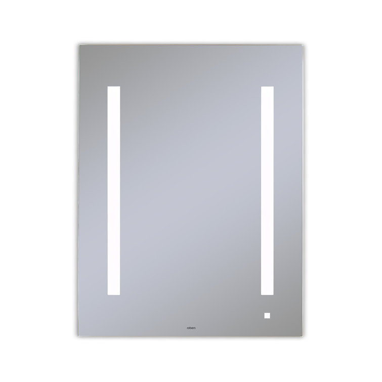 Sleek Frameless Rectangular Vanity Bathroom Mirror with LUM Lighting