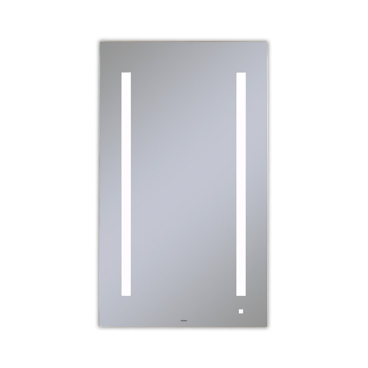 Frameless Rectangular Full-Length Lighted Vanity Bathroom Mirror 39"x23"