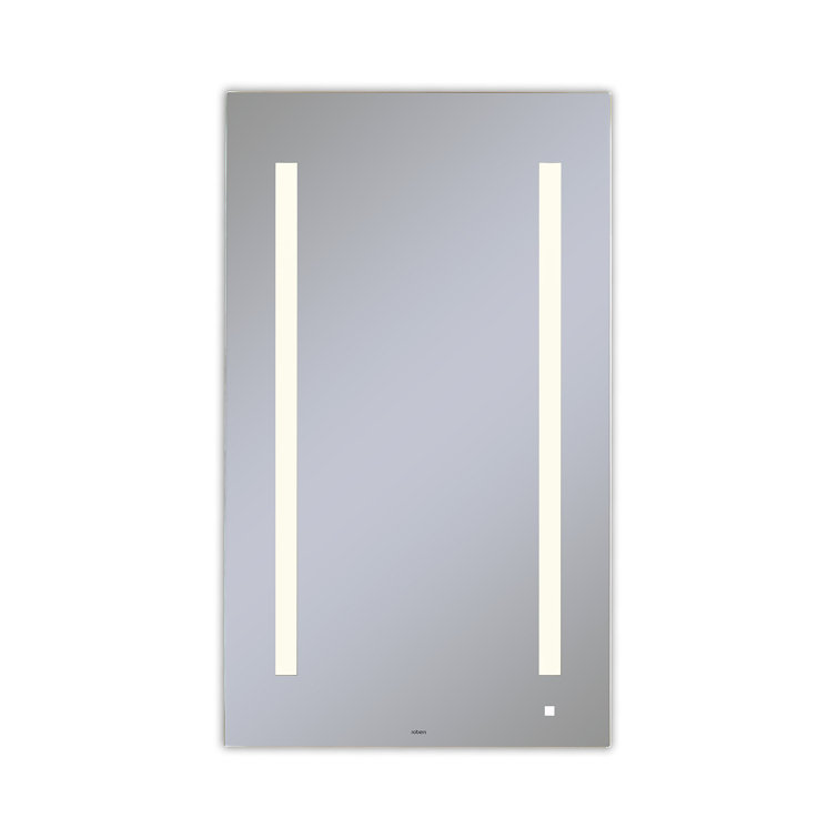 Sleek Frameless Rectangular Lighted Vanity Mirror 29.875" x 35.125"
