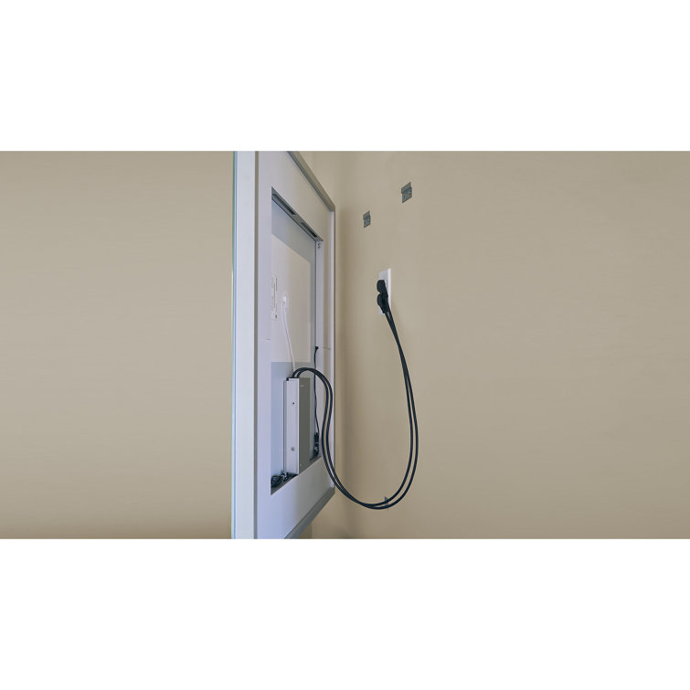 Sleek & Chic 40" x 30" Clear Modern Frameless Lighted Bathroom Mirror