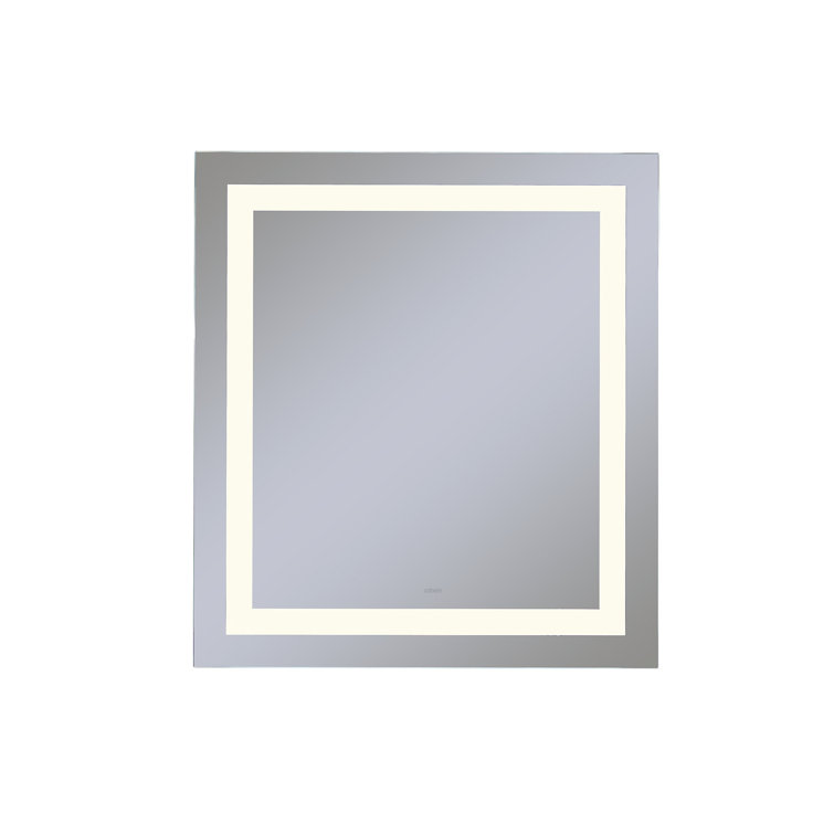 Sleek 30"x36" Frameless Rectangular Bathroom Vanity Mirror with LED Lighting