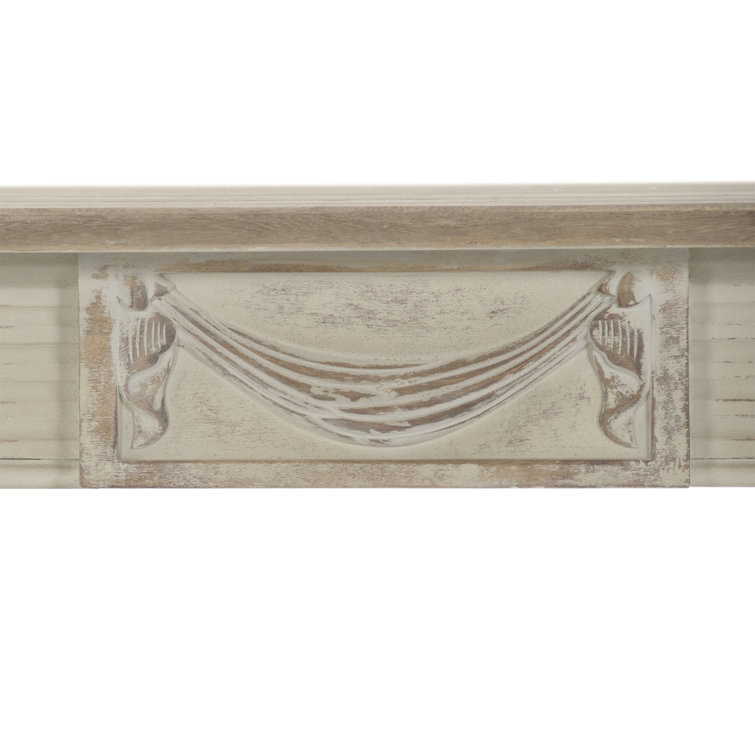 Bastian Rectangular Distressed Off-White Wood Dining Table