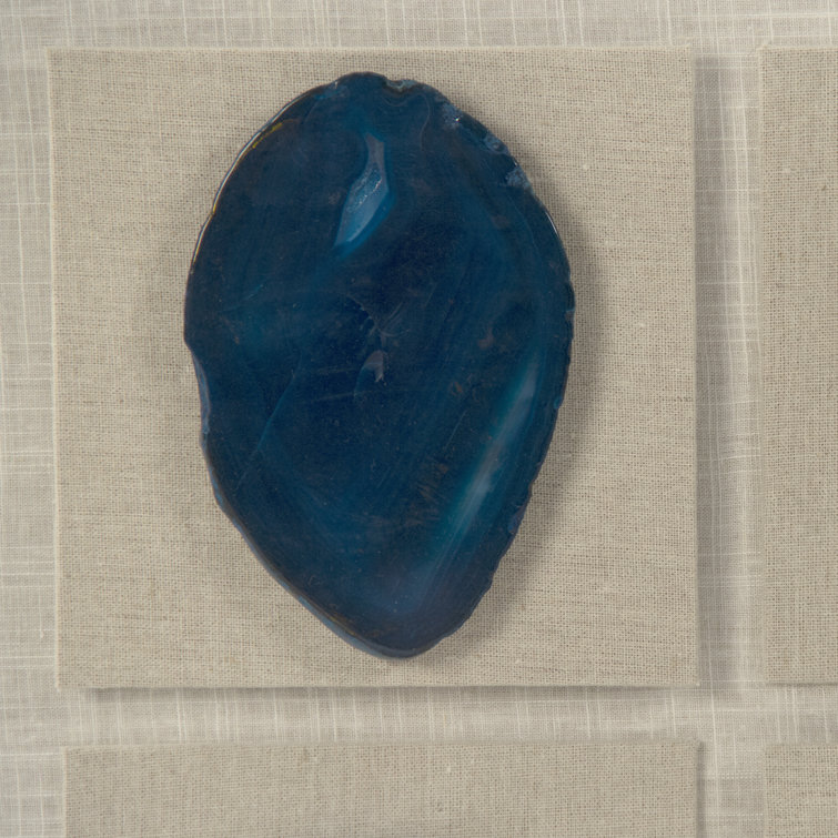 Blue Agate Stones Acrylic Shadowbox Wall Art