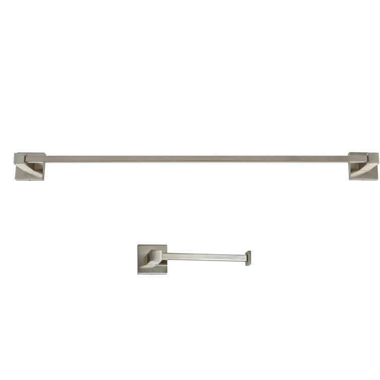 Brushed Nickel 2-Piece Bathroom Hardware Set