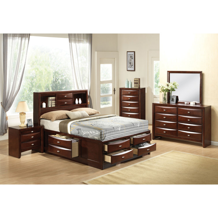 Espresso Rectangular Wooden Framed Dresser Mirror