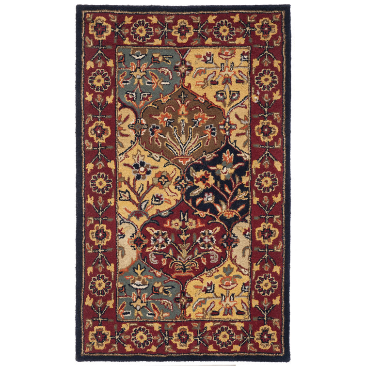 Elegant Heritage Multicolor Navy Wool 3' x 5' Area Rug