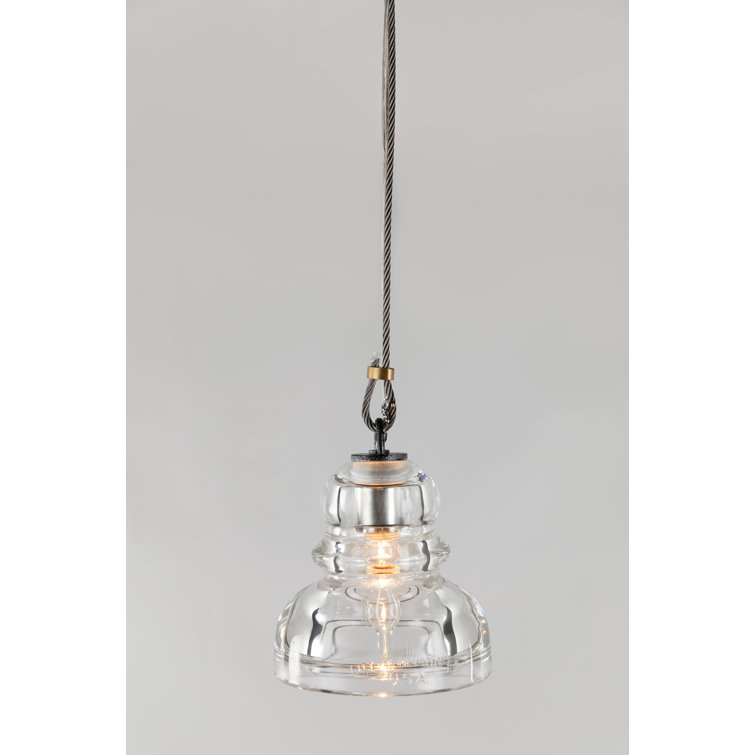Menlo Park Industrial Old Silver Iron Chandelier with Clear Glass Shades