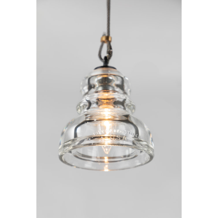 Menlo Park Industrial Old Silver Iron Chandelier with Clear Glass Shades