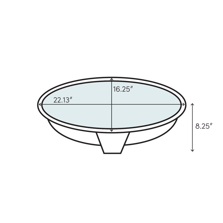 Serif White Ceramic Oval Drop-In Bathroom Sink