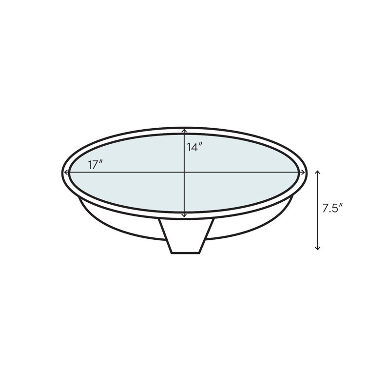 Biscuit Ceramic Oval Undermount Bathroom Sink with Overflow