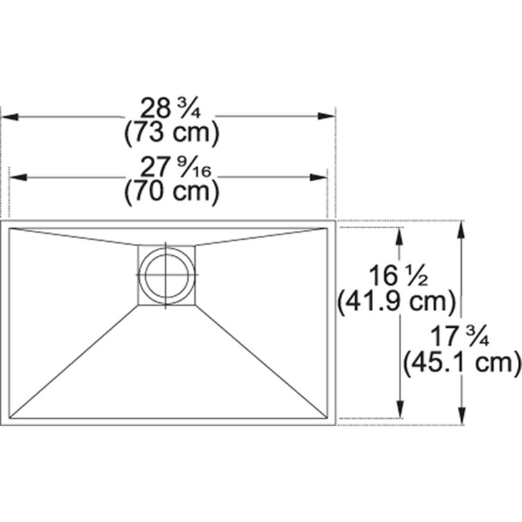 Peak 28.75" Stainless Steel Single Bowl Undermount Sink
