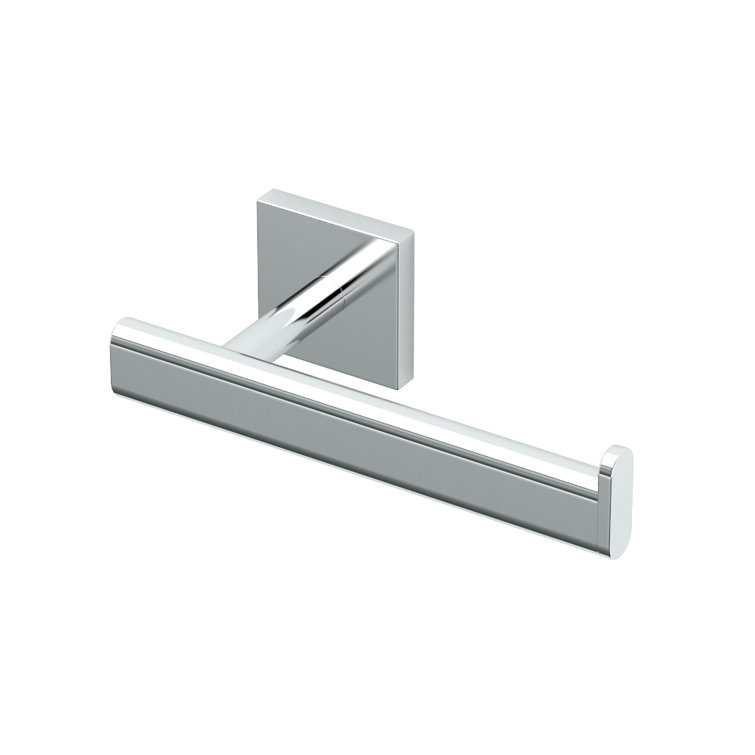 Chrome Metal Wall Mounted Single Post Toilet Paper Holder