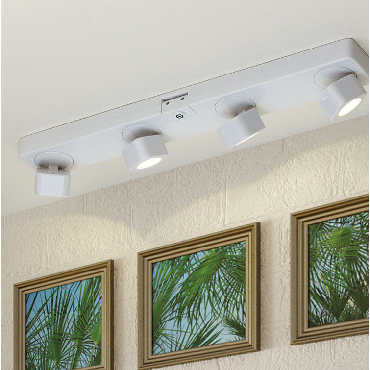 Sleek 12.5" White LED Strip Light with Remote Control