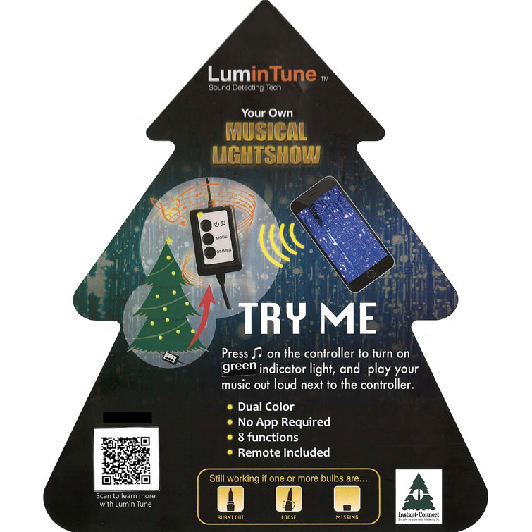 6.5' Green Pine Artificial Christmas Tree with Multi-Color LED Lights