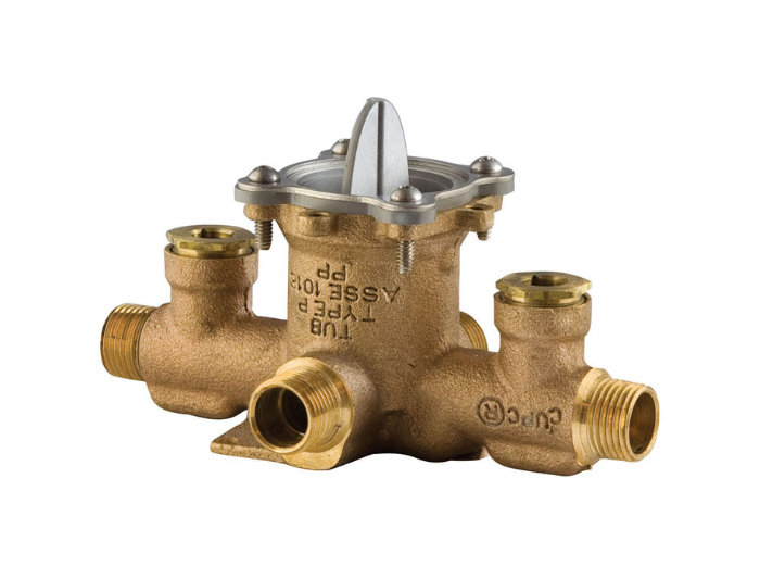 5-Inch Brass Tub and Shower Valve with Service Stops