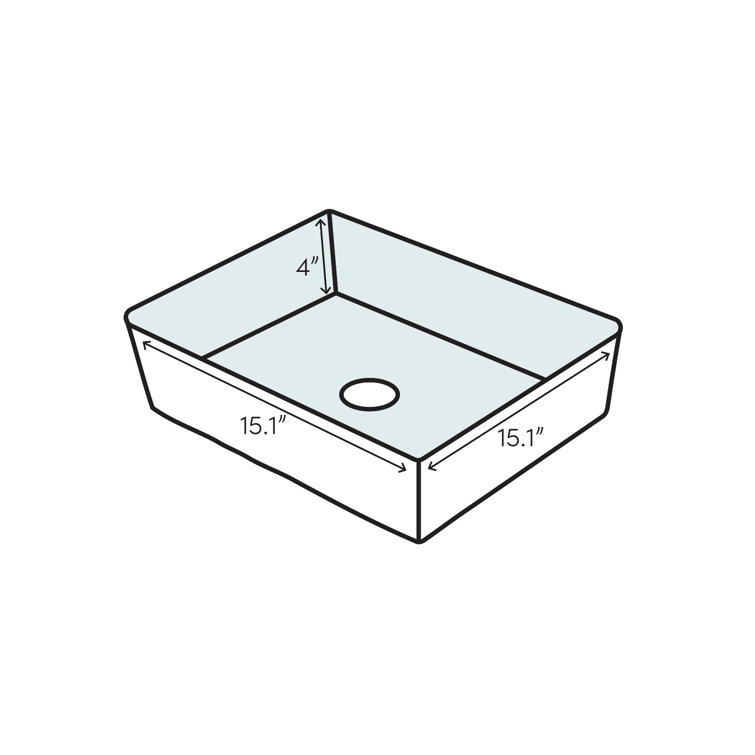 Blazing Blue Tempered Glass Square Vessel Sink with Brushed Nickel Faucet