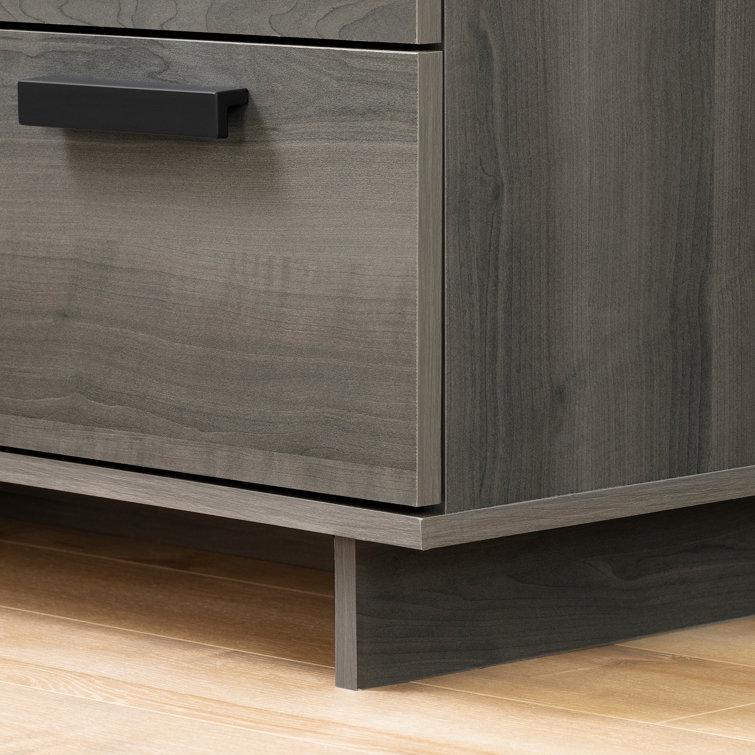Gray Maple Vertical 5-Drawer Dresser with Soft Close
