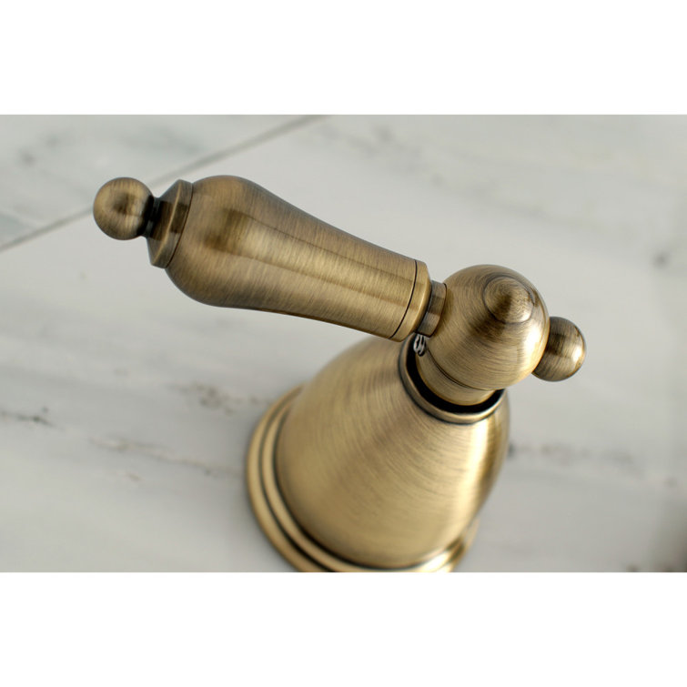 Antique Brass Dual Handle Wall Mount Tub Faucet