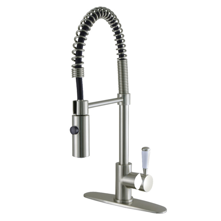 Brushed Nickel Single-Handle Pull-Down Kitchen Faucet