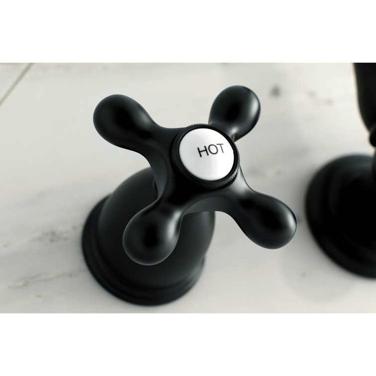 Elegant Heritage Matte Black Nickel Wall-Mounted Roman Tub Faucet