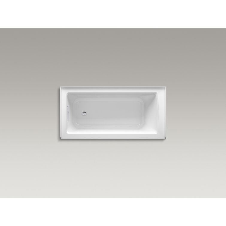 Archer 60" White Acrylic Alcove Bathtub with Left Drain
