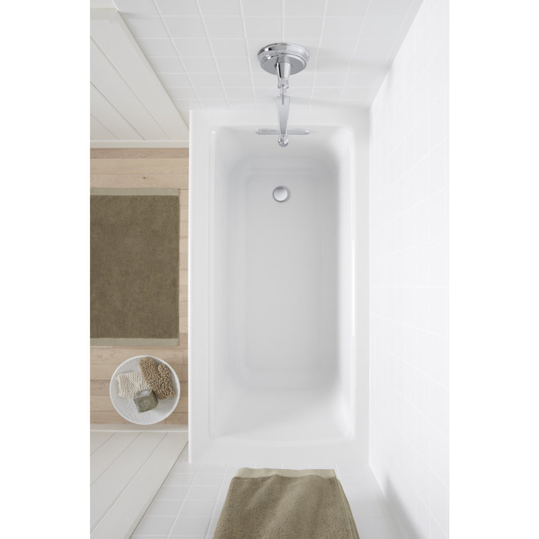 Archer 60" White Acrylic Alcove Bathtub with Left Drain