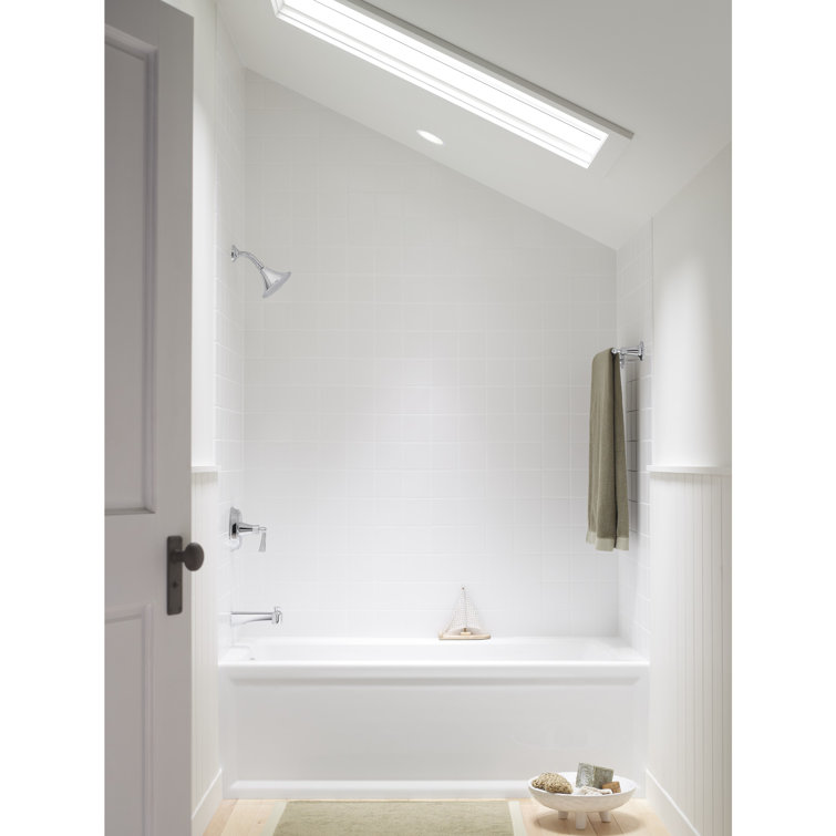 Archer 60" White Acrylic Alcove Bathtub with Left Drain