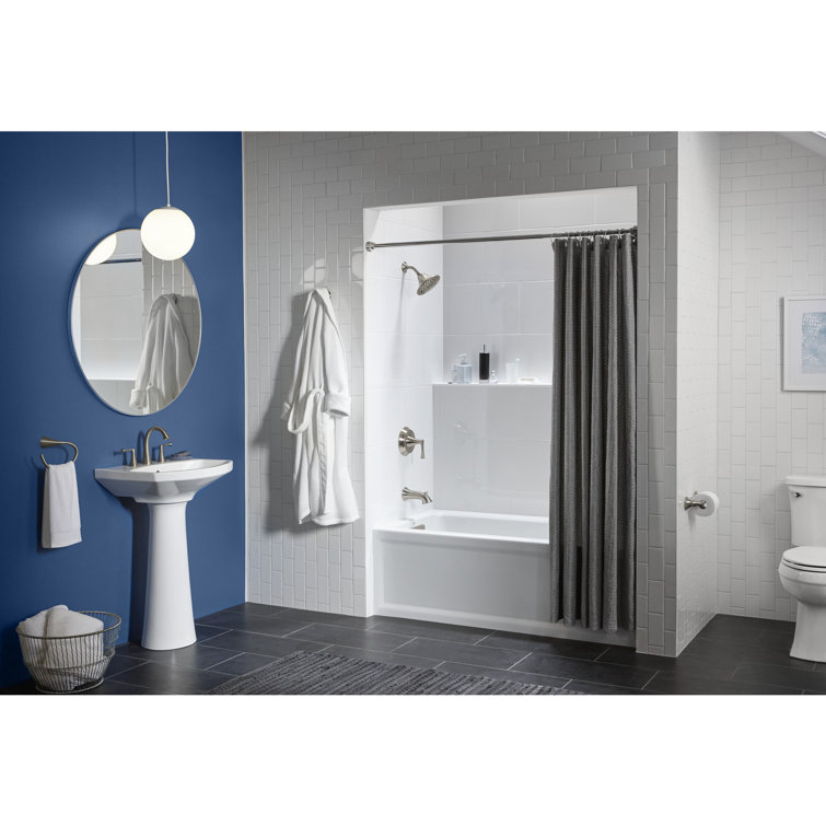 Archer 60" White Acrylic Alcove Bathtub with Left Drain
