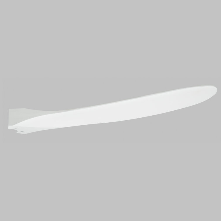 Matte White 52" Solid Wood 3-Blade Ceiling Fan with Remote