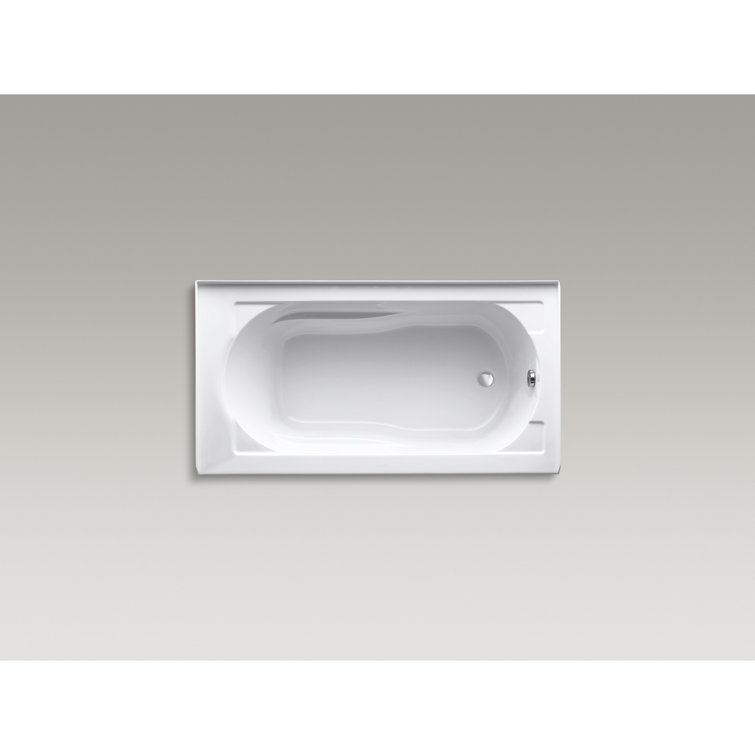 Devonshire 60" White Acrylic Alcove Soaking Bathtub