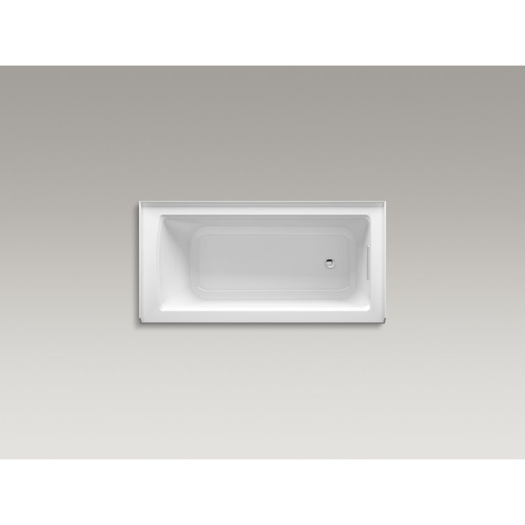 Archer 60" White Acrylic Alcove Bathtub with Left Drain