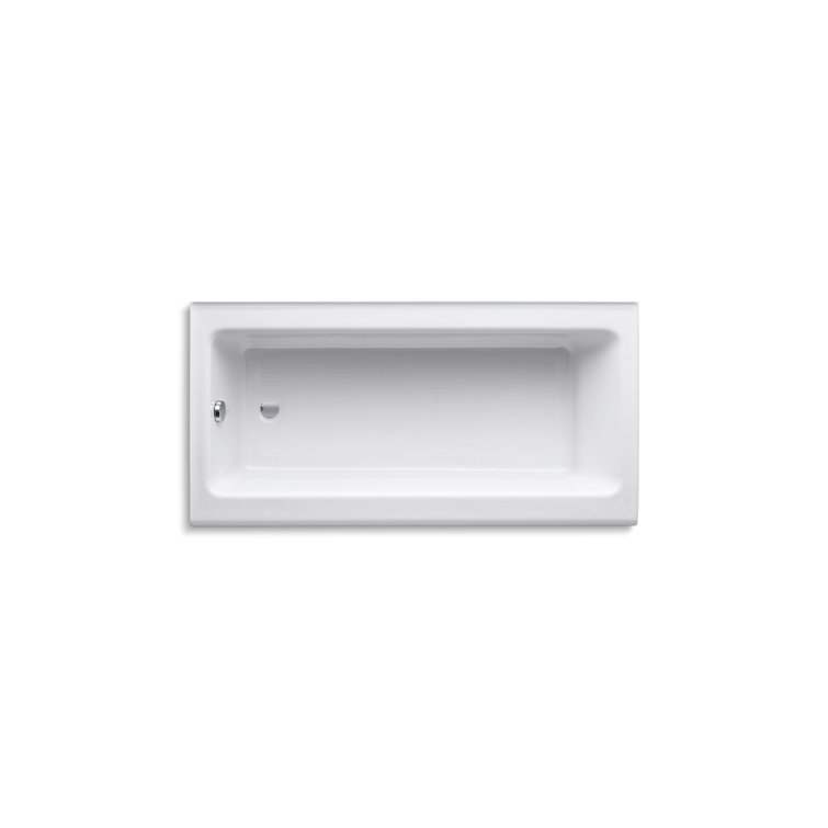 Bellwether White Cast Iron Alcove Soaking Bathtub