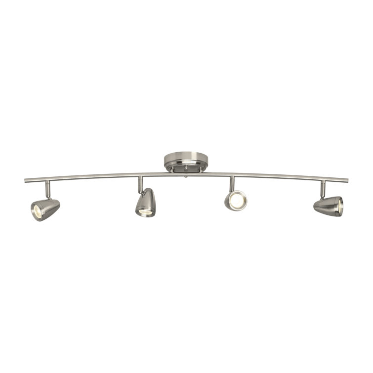 Brushed Nickel 4-Light LED Ceiling Track Fixture