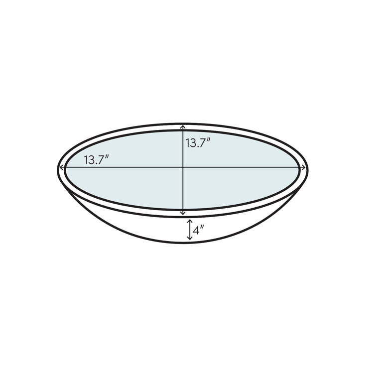 Elavo White Ceramic Round Vessel Sink with Oil Rubbed Bronze Drain