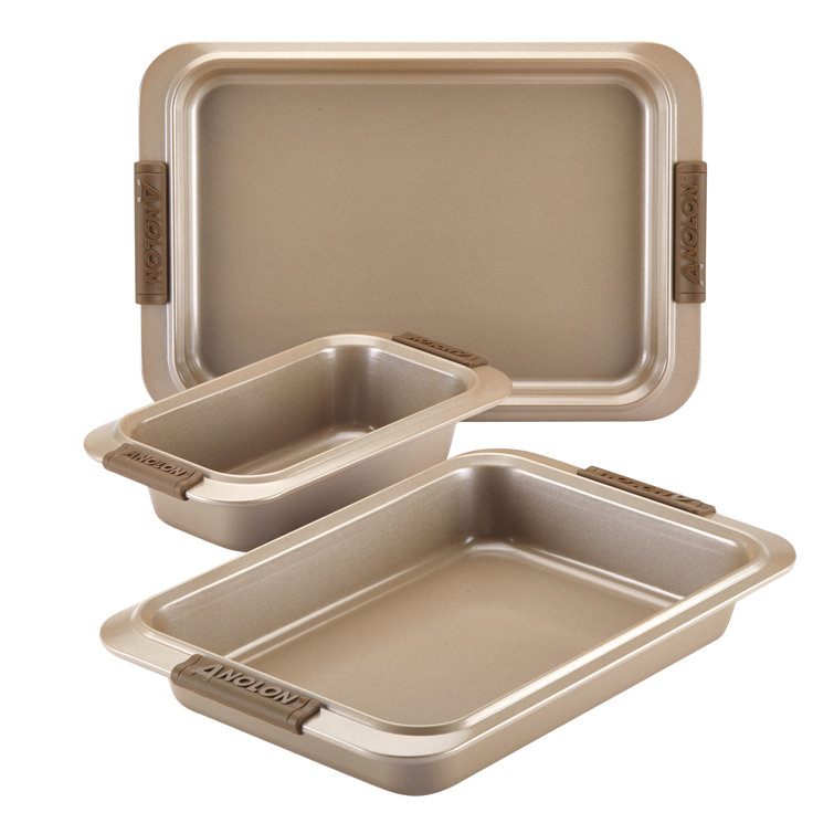 Anolon Advanced Bronze 5-Piece Nonstick Bakeware Set with Silicone Grips