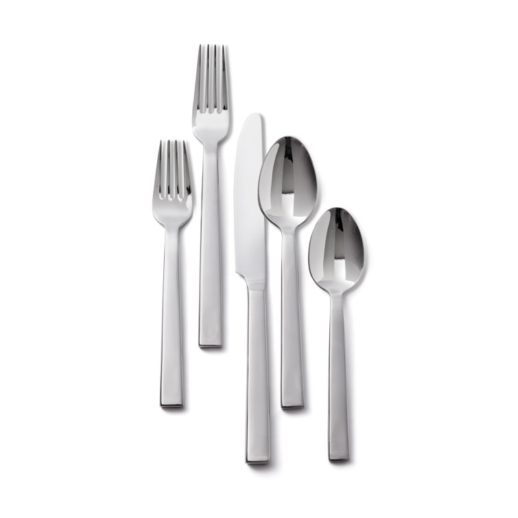 Academy Silver Stainless Steel 5-Piece Flatware Set