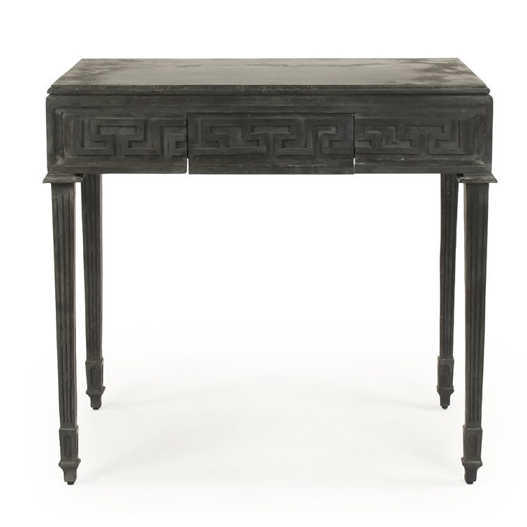 Dash Charcoal Metal Rectangular End Table with Storage