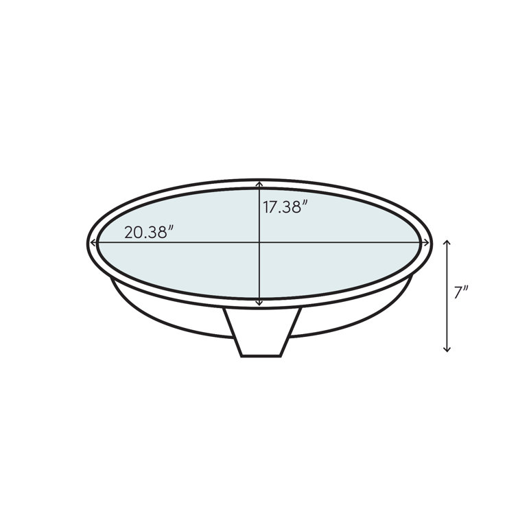 White Ceramic Oval Drop-In Bathroom Sink with Overflow