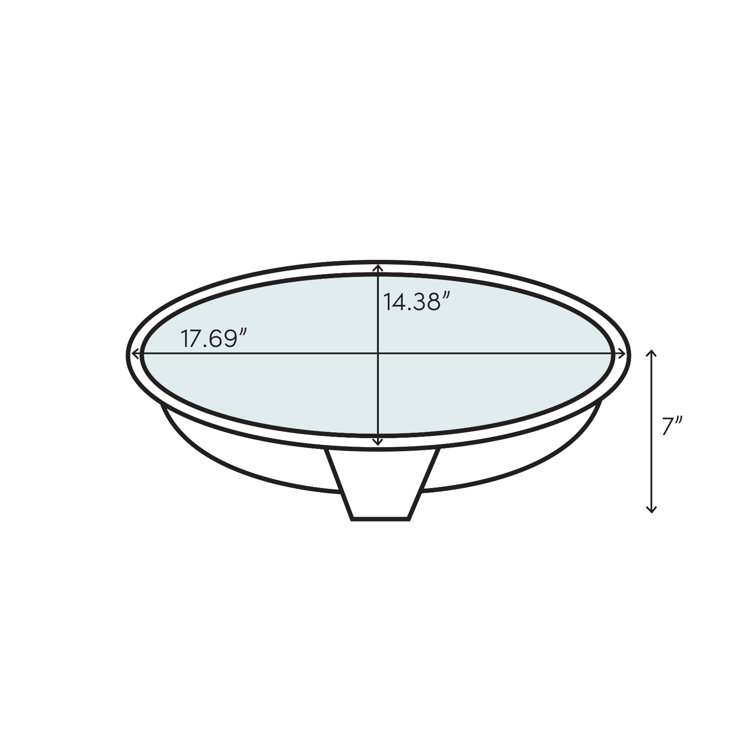 White Ceramic Oval Drop-In Bathroom Sink with Overflow