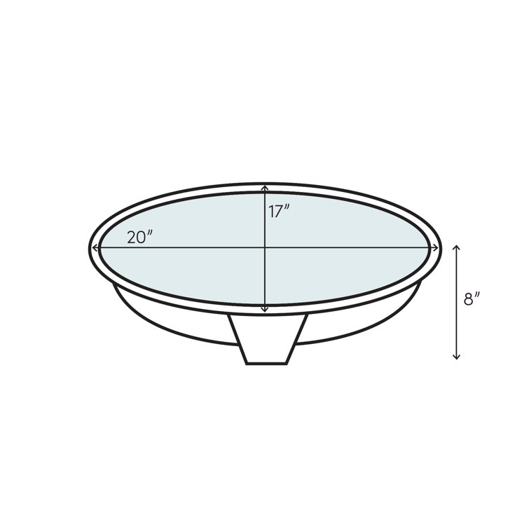 Sanibel White Ceramic Oval Drop-In Bathroom Sink with Overflow