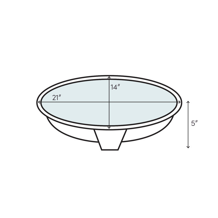 Brushed Nickel Hand Hammered Oval Copper Drop-In Sink