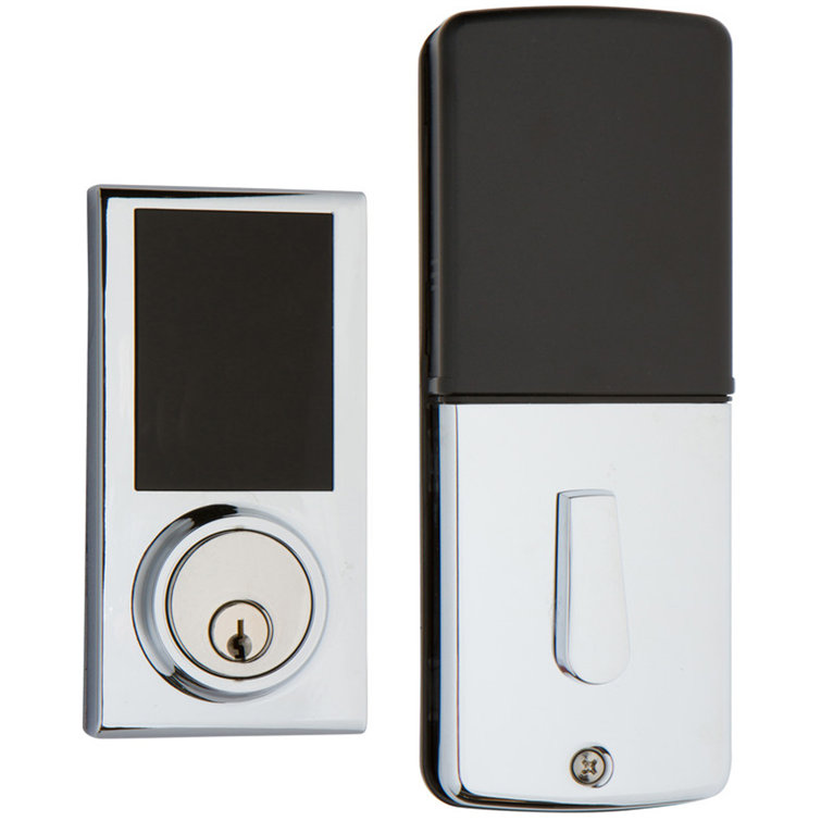 Polished Chrome Electronic Single Cylinder Deadbolt