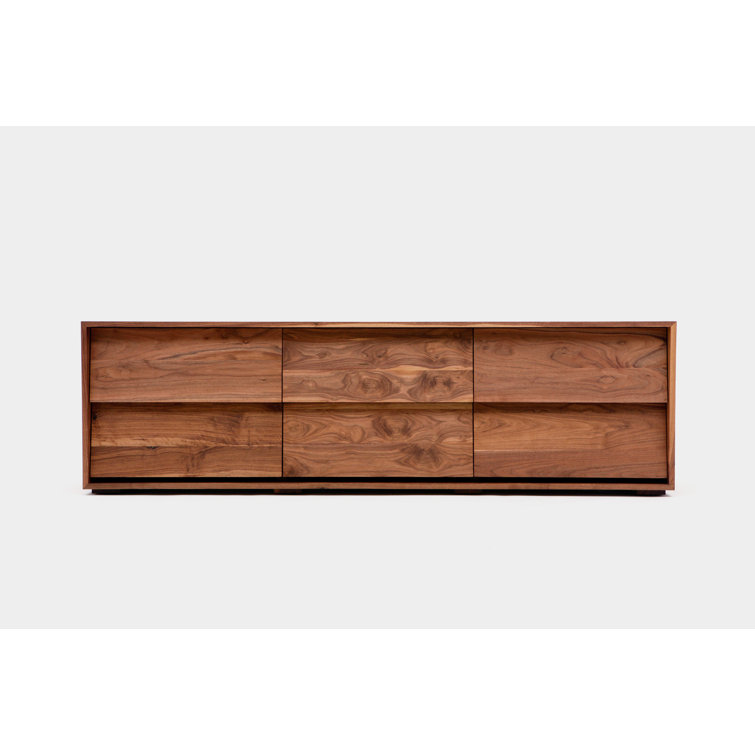 Oliver Solid Walnut 6-Drawer Horizontal Dresser