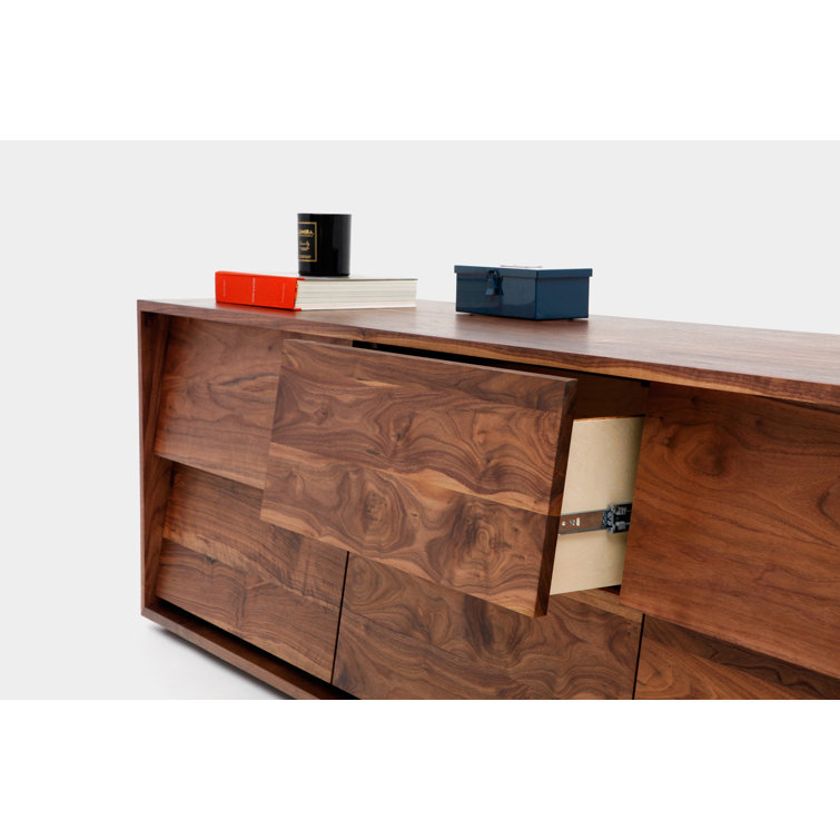 Oliver Solid Walnut 6-Drawer Horizontal Dresser