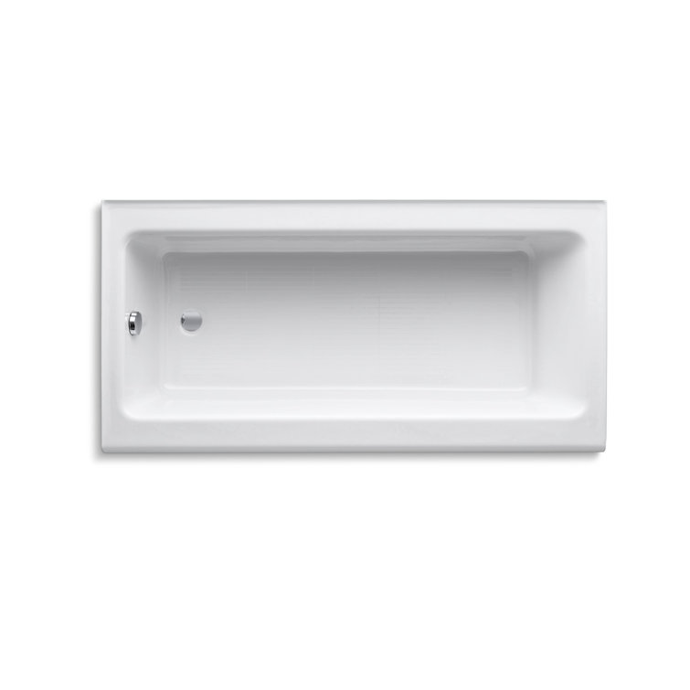 Bellwether White Cast Iron Alcove Soaking Bathtub