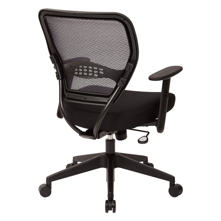 Black Mesh Adjustable Swivel Task Chair with Lumbar Support
