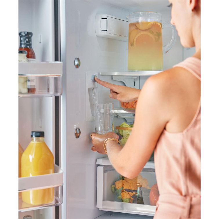 Matte White Smart French Door Refrigerator with Ice Maker
