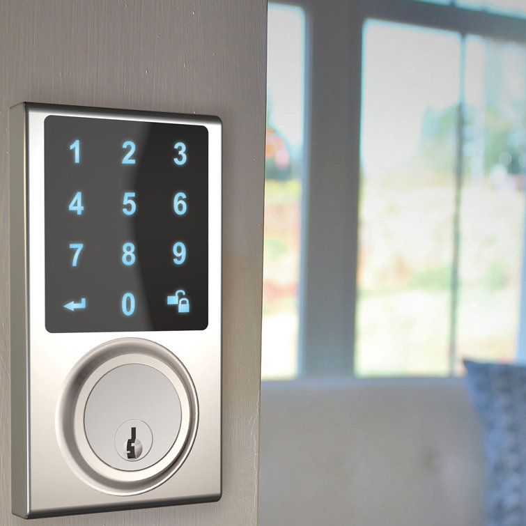 Polished Chrome Electronic Single Cylinder Deadbolt