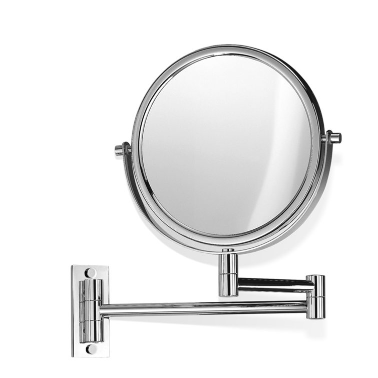 Polished Chrome Wall Mounted Magnifying Makeup Mirror