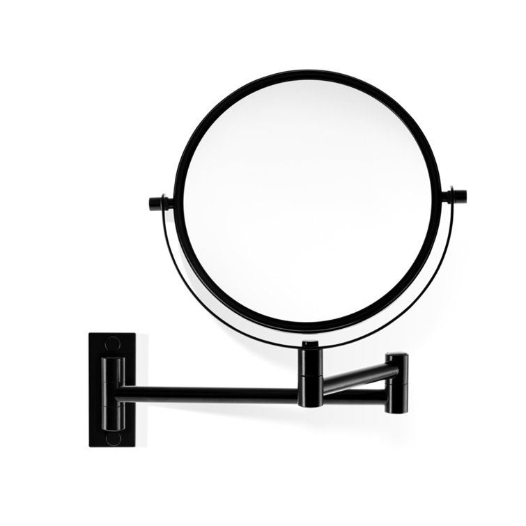 Matte Black Wall Mounted Magnifying Makeup Mirror